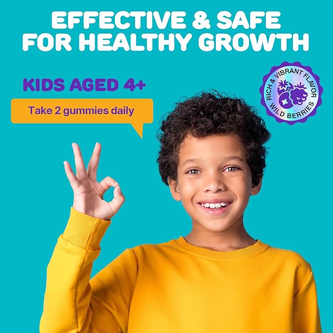 Height Growth Gummies for Kids - Growth Vitamins for Teens Height Increase Multivitamin for Boys &amp Girls with Calcium Vitamin D C K2 Magnesium Zinc Natural Height Growth Maximizer Supplement 60