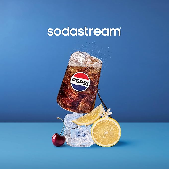 SodaStream - Diet Pepsi Beverage Mix Diet Flavor for SodaStream Turns 9.5 Gallons of Sparkling Water into Diet Pepsi Light Crisp and Refreshing with Zero Calories 14.9 Fl Oz Pack of 4