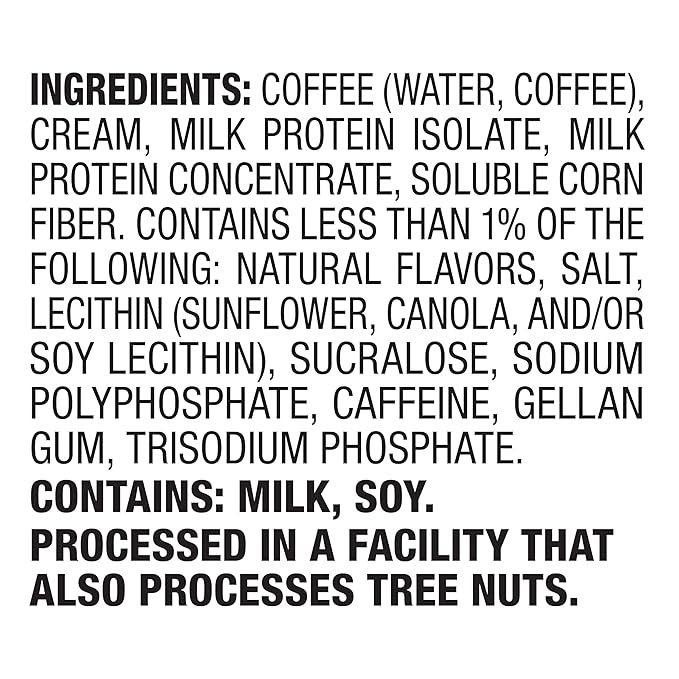 Quest Nutrition Iced Coffee Vanilla Latte 1g of Sugar 10g of Protein 90 calories 200mg of caffeine 12 Count