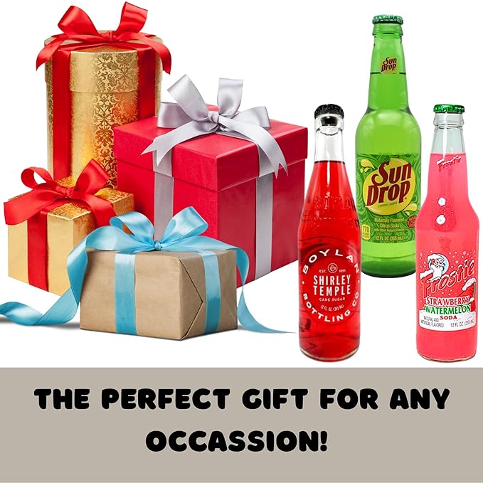 Fruit Soda Surprise Variety Sampler Pack | Premium Crafted Fruit Soda Variety Pack from Around USA | Includes Crazy Soda Pop Bottle Opener (6 Pack)