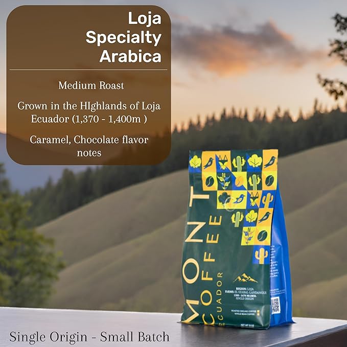 Mont Coffee - Loja Region - Specialty Single Origin Ecuadorian Arabica Coffee | Deluxe | Fresh Roast (Pack Whole Beans)