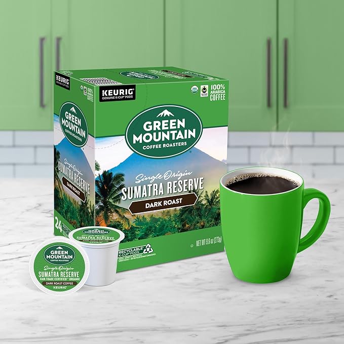 Green Mountain Coffee Roasters Sumatra Reserve Coffee Keurig Single-Serve K-Cup pods Dark Roast 96 Count
