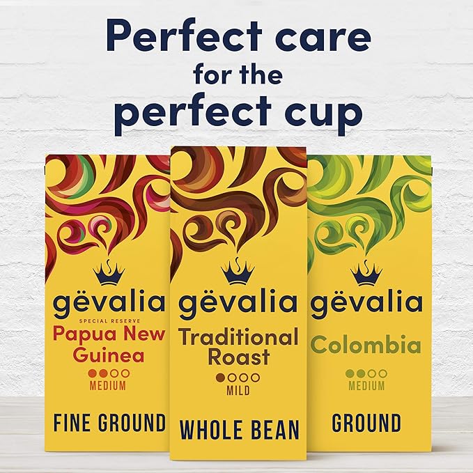 Gevalia Traditional Mild Roast Whole Bean Coffee (6 ct Pack 12 oz Bags)