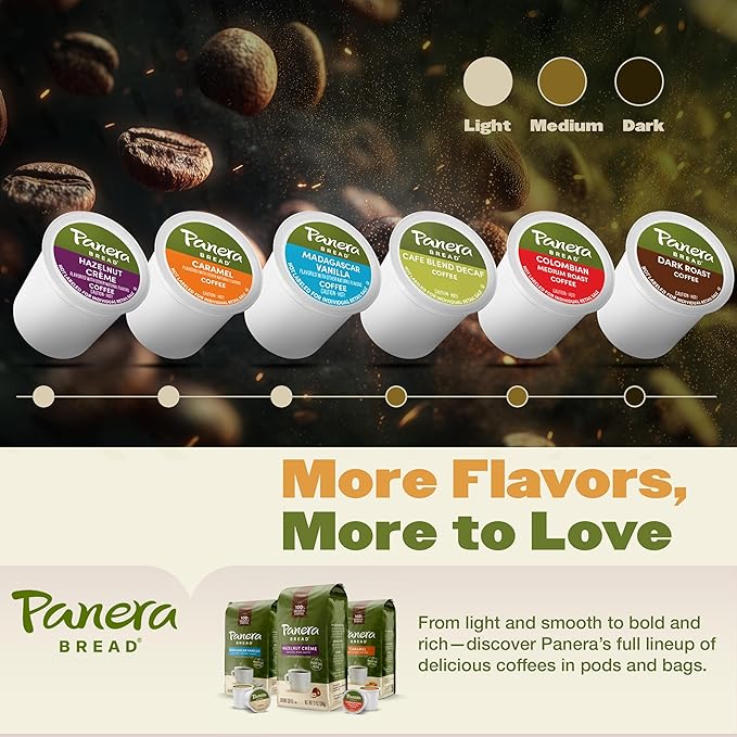 Panera Caramel Light Roast Ground Coffee 100% Arabica Naturally Flavored Caramel Rich Buttery Taste Sustainably Sourced 12oz Bag Pack of 6 (72 oz Total)