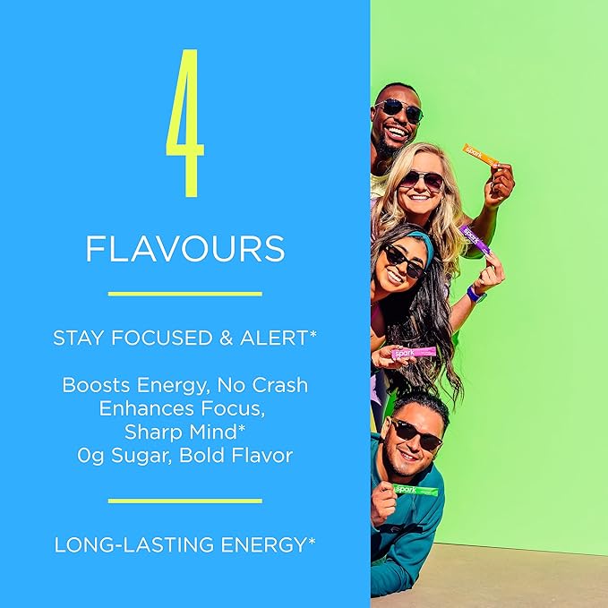 AdvoCare Spark - Energy Drink Mix - Vitamin &amp Amino Acid Supplement - Supports Energy &amp Focus - Portable Immune Support - Sugar-Free - 14 Stick Packs- Variety Pack