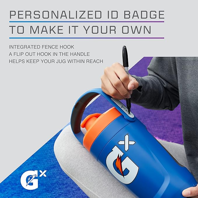 Gatorade Gx Performance Jug 64oz Leakproof Non Slip Grip Great for Athletes Red
