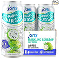 JANS Sparkling Soursop Soda Drink 16.9 oz (Pack of 12) Guanabana Soda Drink |100% Pure Soursop Graviola | NOT From Concentrate Refreshing Taste of the Tropics