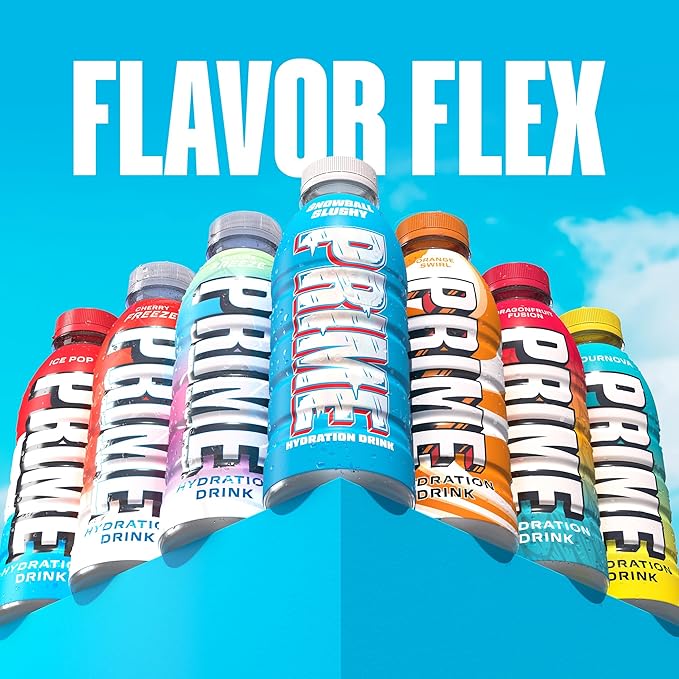 PRIME Hydration SNOWBALL SLUSHY Sports Drinks Electrolyte Enhanced for Replenishing Fluids 250mg BCAAs B Vitamins Antioxidants Low Sugar 16.9 Fl Oz 12 Pack