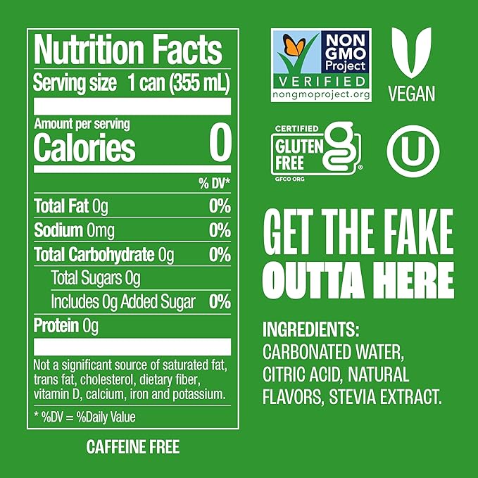 Zevia Zero Calorie Soda Lemon Lime Twist 12 Fl Oz Cans (Pack of 24)