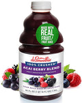 Dr. Smoothie 100% Crushed Acai Berry Blend – No Added Sugar Made with Real Fruits/Fruit Juice – Vegan No Artificial Colors or Flavors – Brazilian Acai Banana Berries &amp Pomegranate – 46 oz Bott