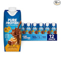 Pure Protein Complete Protein Shake Chocolate Peanut Butter 30g High Protein Drink Less than 1g Sugar 3g Fiber Ready to Drink Non GMO On-the-Go Shakes 11oz Bottles 12 Pack