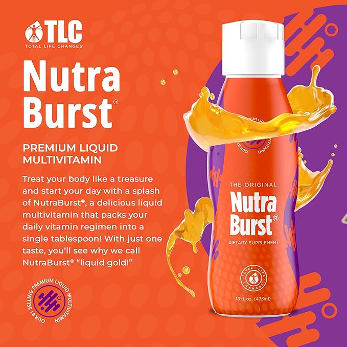 Total Life Changes NutraBurst - Liquid Multivitamin Daily Nutritional Support Packed with Essential Vitamins and Minerals 16 fl. oz