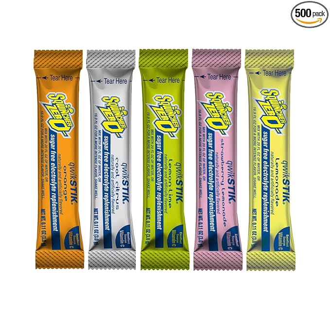 Qwik Stiks Sugar-Free Electrolyte Powdered Beverage Mix - Citrus Pack - (500 stiks)