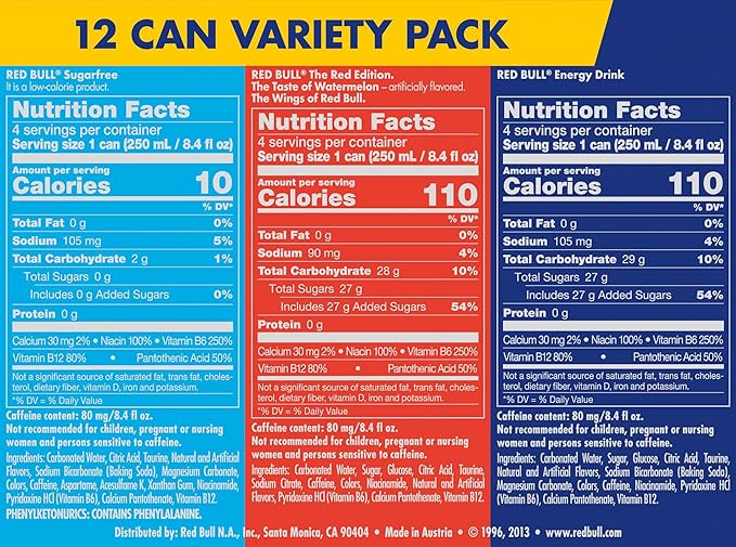 Red Bull Energy Drink Variety Pack 8.4 Fl Oz (12 Pack)