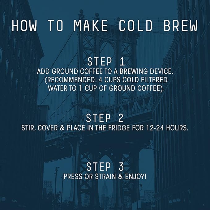 Stone Street Cold Brew Decaf Coffee Swiss Water Process Low Acid 100% Arabica Gourmet Coffee Coarse Ground Medium Roast 5 LB