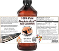 Absolute Acai Juice Concentrate - Made from Organic Acai Berries from CAOH® (2-16 oz Bottle Pack)