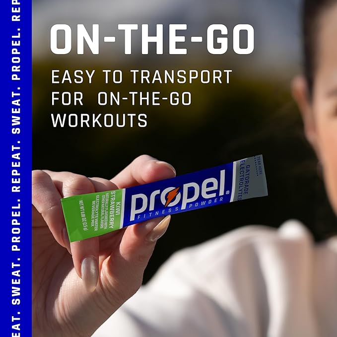 Propel Electrolyte Enhanced Water Drink Mix Powder Packets Kiwi Strawberry Zero Calorie &amp Sugar Hydration with Electrolytes and Vitamins C &amp E (120 Packets) (Pack of 2)