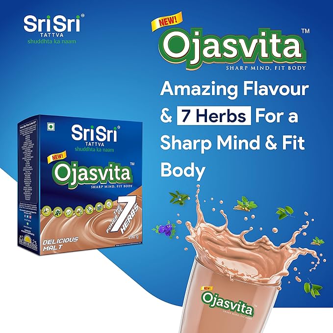 Sri Sri TATTVA shuddhta ka naam Ojasvita Malt Box Refill - Drink Mix For Sharp Mind &amp Healthy Body - 200Gm (Pack Of 3)