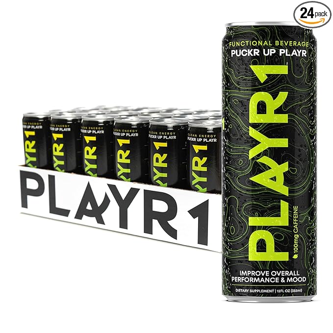 PLAYR1 Puckr Up Playr Caffeinated 24 Pack