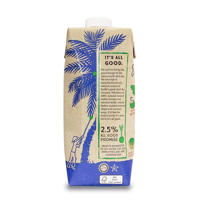 CocoGoodsCo Vietnam Single-Origin 100% Natural Coconut Water Non-GMO Never from Concentrate (16.9 fl. oz 12 pack)