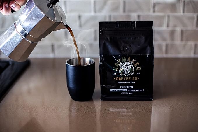 Haymaker Coffee Barrel-Aged Bourbon Roast Whole Bean 12 Ounce Roasted in USA