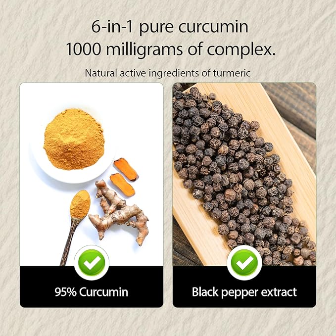 NIVELLE Turmeric Curcumin | Pure Turmeric Curcumin Supplement 1000mg | 95% Curcuminoids with Bee Propolis Ginger MCT Oil Fat Soluble Vitamin C &amp Black Pepper | 120 Capsules (2)