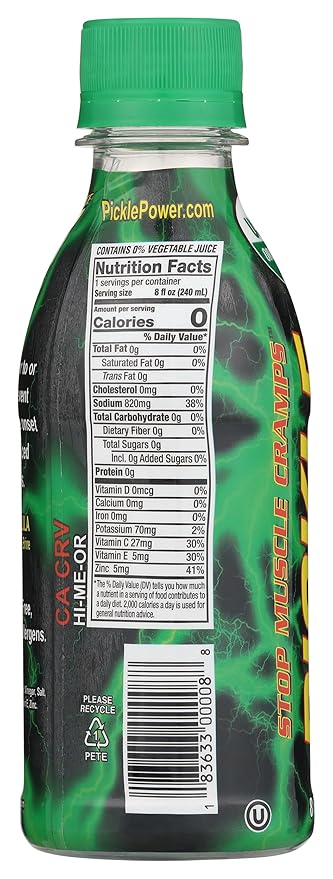 Pickle Juice Energy Drink 8 Fluid Ounces (Pack Of 12)