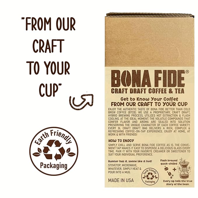 Better Than Cold Brew Coffee - Classic Blend 3L (101 Fl Oz) Bag in Box with Tap | Medium Roast Full-Bodied Flavor | Eco-Friendly Packaging