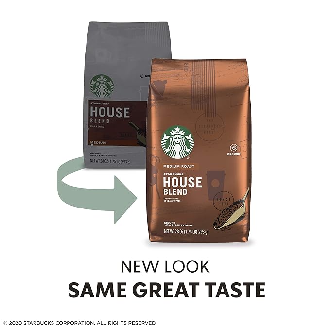 Starbucks Medium Roast Ground Coffee — House Blend — 100% Arabica — 1 bag (28 oz.)
