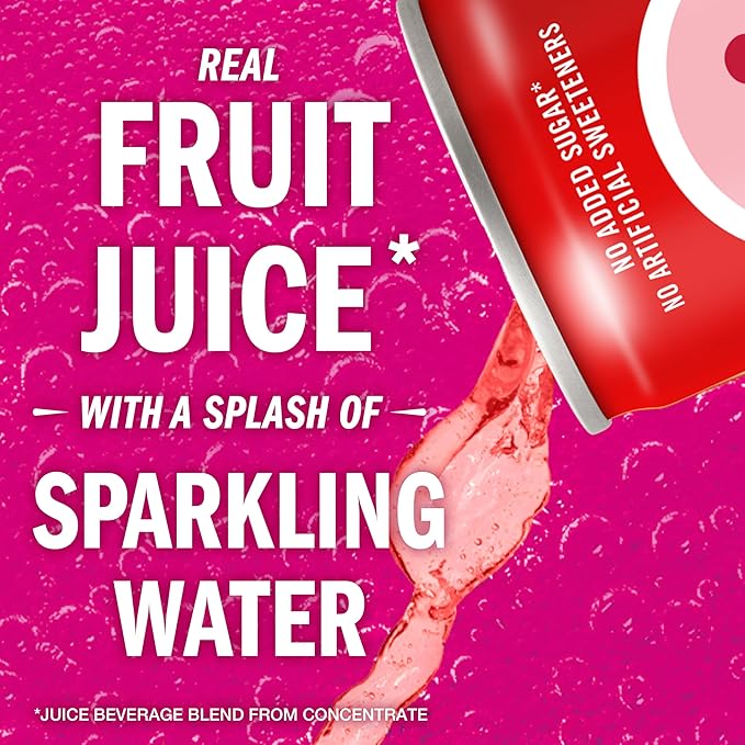 IZZE Sparkling Water Juice Beverage BlendStrawberryNo Sugar Added8.4 FL OZ(Pack of 48)