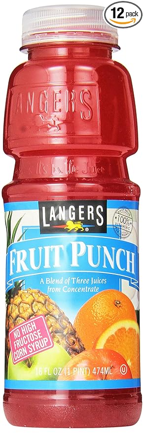 Langers Fruit Punch Juice 16-Ounces (Pack Of 12)