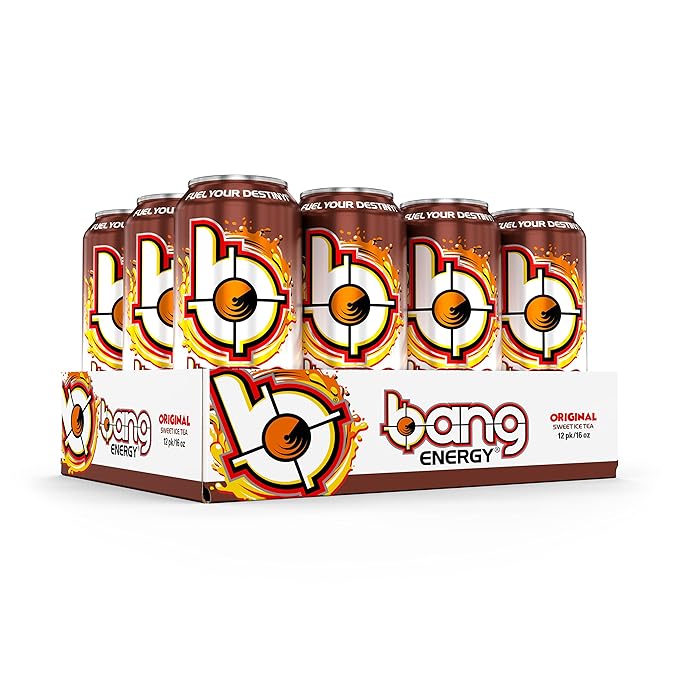 Bang Energy Sweet Ice Tea Sugar-Free Energy Drink 16 Fluid Ounces (Pack of 60)