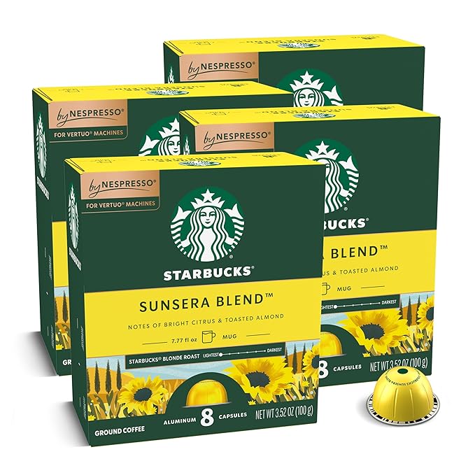 Starbucks by Nespresso Vertuo Sunsera Blend 32-count Coffee Pods Brews 7.8 oz.