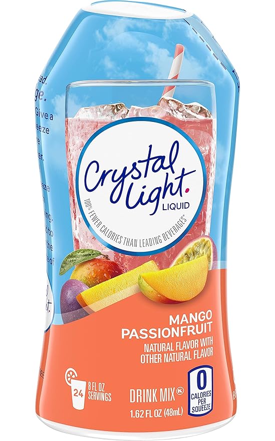 Crystal Light Liquid Variety Drink Mix 1.62 Fl Oz Mango Passionfruit Berry Sangria Tropical Coconut Blackberry Lemonade (4 Count)