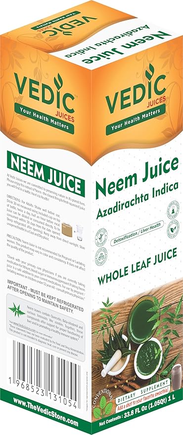Vedic Neem Juice - (Pack of 1) - 33.8oz Ideal for Daily Use