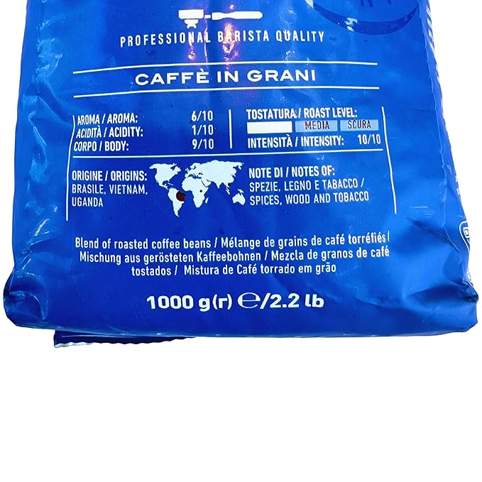 Caffe Mauro Special Concerto Roasted Espresso Beans from Italy 2.2 lbs (1kg) Italian Espresso Coffee Beans Dark Roast – Full Body &amp Intense Flavor Arabica &amp Robusta