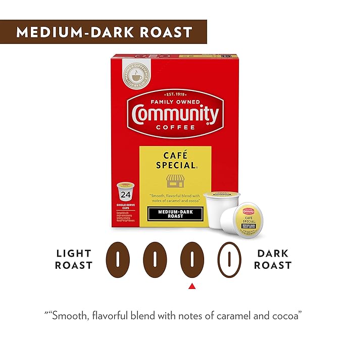 Community Coffee Café Special Medium Dark Roast 144 Single-Serve Keurig K-Cup Pods 36 Count (Pack of 4)