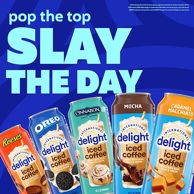 International Delight Iced Coffee Mocha Grab and Go Coffee Drinks Made with Real Milk and Cream 15 FL OZ Can 12 Count
