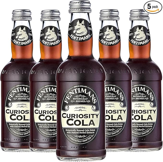 Fentimans Botanically Brewed Classic Curiosity Cola Sparkling Soda 9.3 fl oz Bottles – Premium Craft Soda/Mixer for Cocktails &amp Refreshing Drinks
