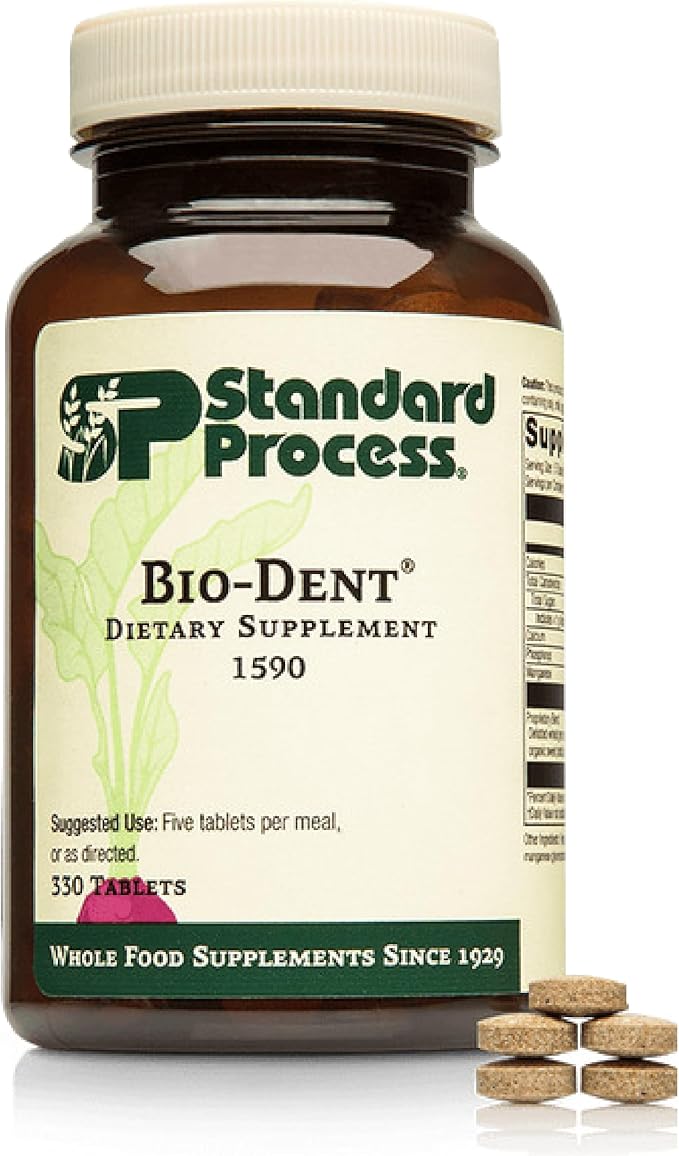 Standard Process Bio-Dent - Dietary Supplement for Skeletal Health - Teeth &amp Bone Function Support - Skeletal &amp Collagen Supplement - 330 Tablets