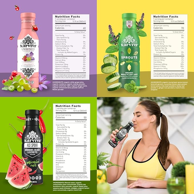 Karviva Juice Cleanse For Women's Health &amp Hormonal Balance | Ancient Remedies For Weight Control Energy Boost Skin Health | Detox Energy Collagen Boost and Destress | TCM-Inspired Relief | N