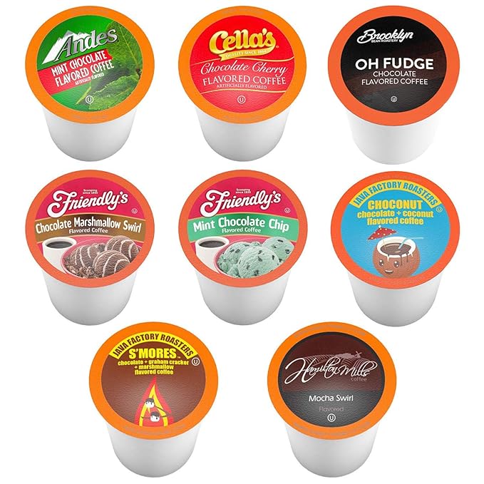 Two Rivers Coffee Chocolate Lovers Pods Single Serve Cups Chocolate Coffee Compatible with K Cup Brewers Including 2.0 40 Count (Pack of 1)