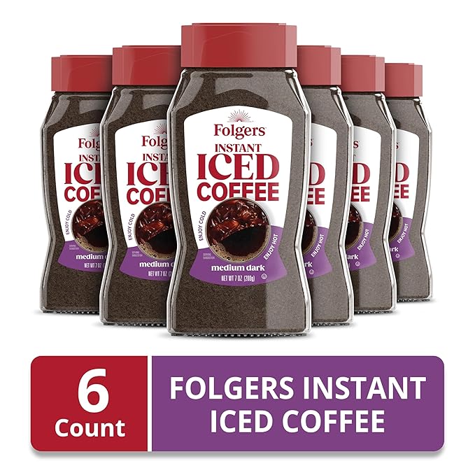 Folgers Instant Iced Coffee 7 Ounce (Pack of 6)