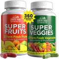 Country Farms Fruits and Vegetables Supplement 180 Fruit and 180 Veggie Capsules Greens and Reds Packed with Superfoods Powerful Antioxidants 60 Servings