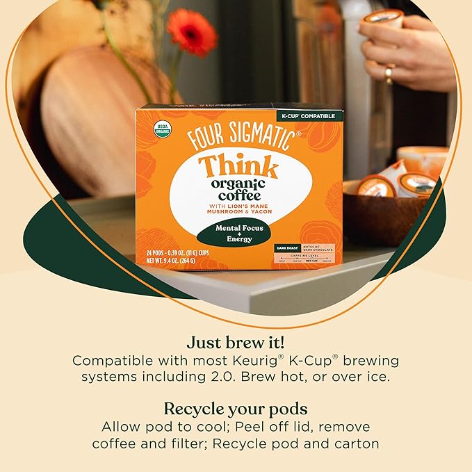 Four Sigmatic Coffee Pods Think Organic 24 Count