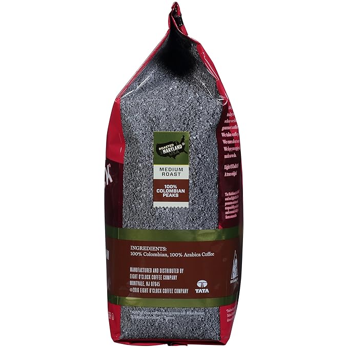 Eight O'Clock Ground Coffee 100% Colombian Peaks 33 Ounce (Pack of 1)