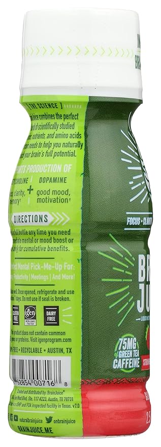 BrainJuice Strawberry Lemonade 2.5 Fluid Ounce (Pack of 12)