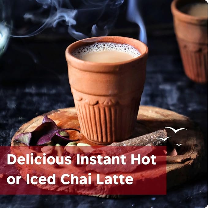 Alpine Start Instant Coffee Original Blend Medium Roast - Individual Powder Mix From High Altitude Arabica Coffee Beans - Hot or Cold Brew for Home Travel Camping Hiking Backpacking (Dirty Chai La