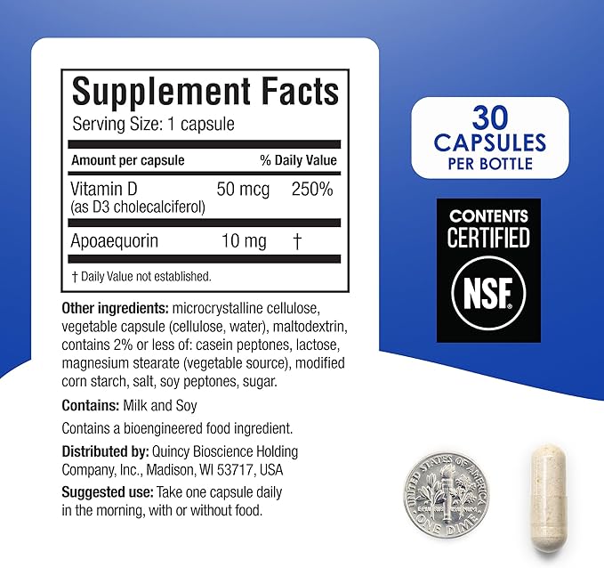 Prevagen Regular Strength - 30 Capsules (1 Month Supply) | Formulated for Your Brain | 10mg of Apoaequorin Plus Vitamin D3 with 7-Day Pill Minder