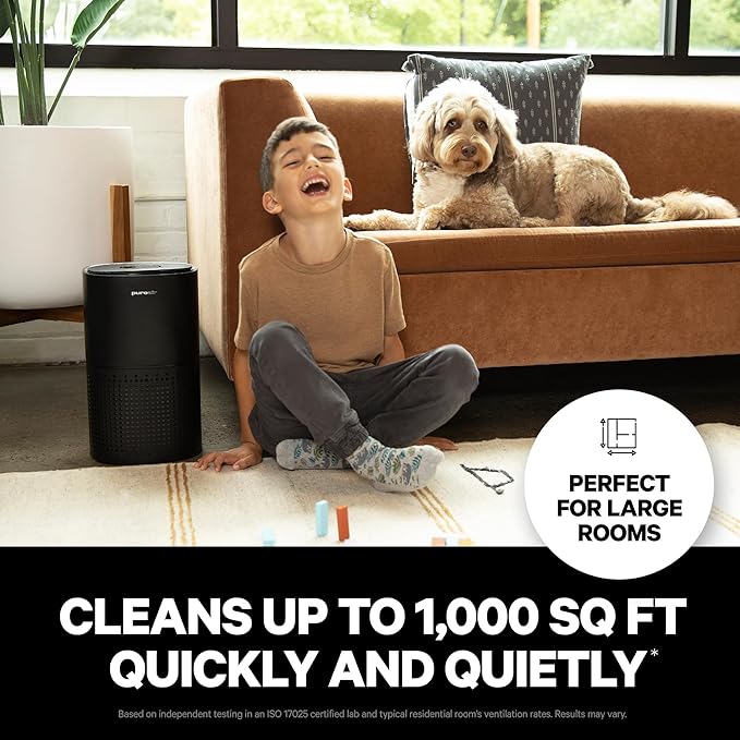 PuroAir 240 HEPA Air Purifiers for Home Large Rooms - Covers Up To 1000 Sq Ft - Filters Up To 99.9% of Pollutants Smoke Pollen Dust - Quiet HEPA Air Filter - Air Purifiers for Bedroom (2 Pack)